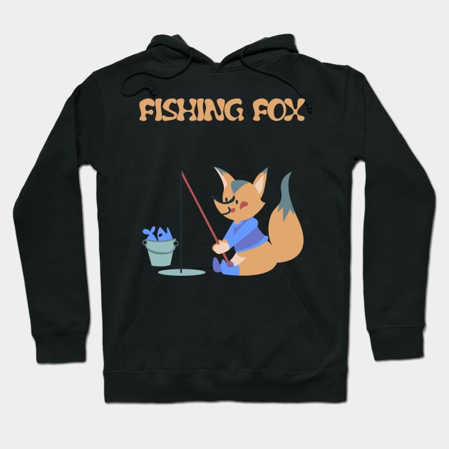 The fishing fox Hoodie by Imutobi